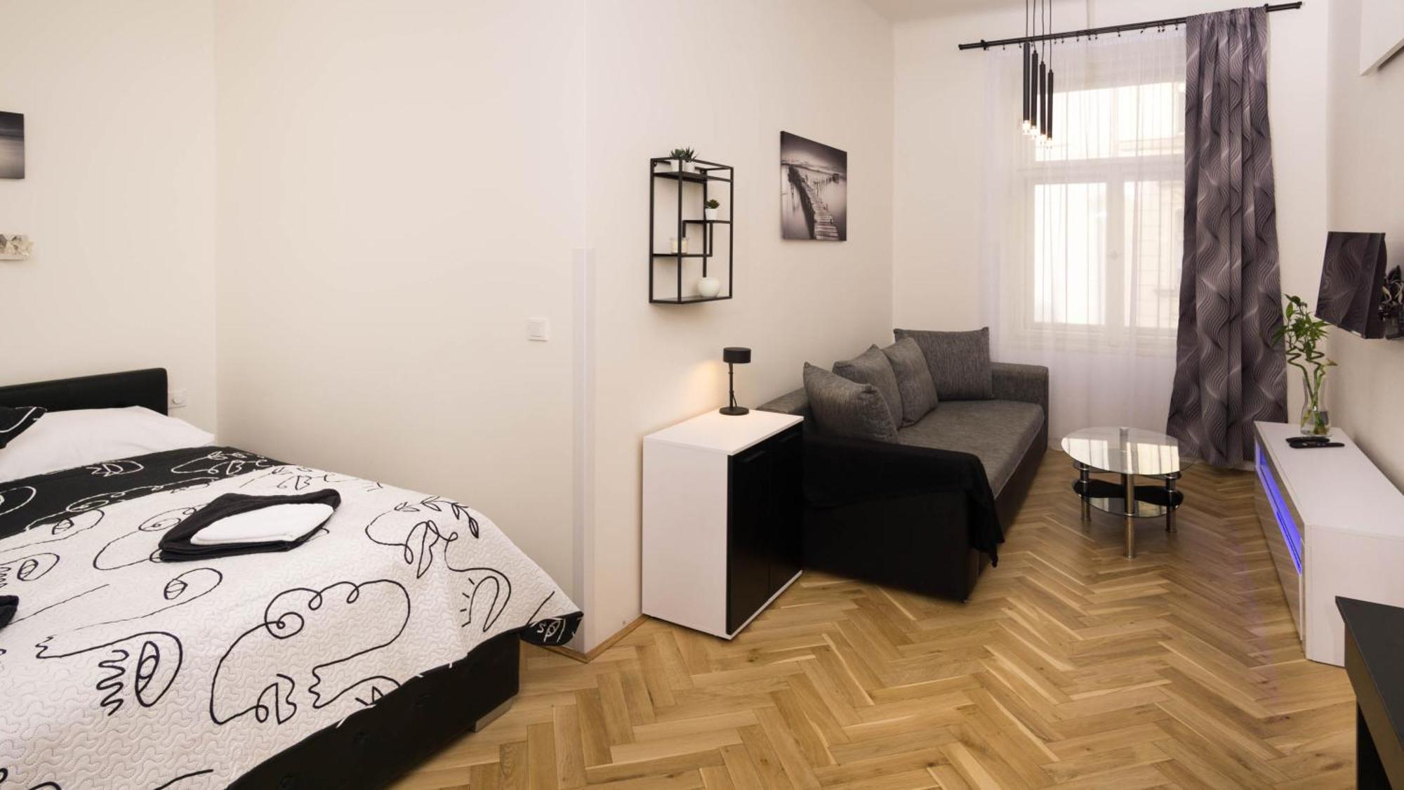 Black & White Apartment Prague By Wenceslas Square And Muzeum ภายนอก รูปภาพ